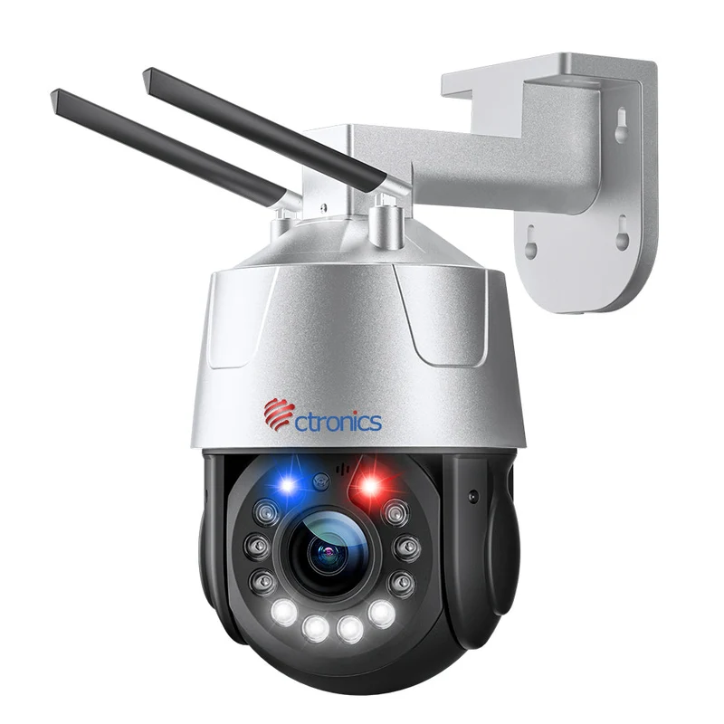 Ctronics 3G/4G LTE 5MP Cámara de vigilancia exterior Zoom óptico 30X Cámara IP Tarjeta SIM Visión nocturna Color 150M