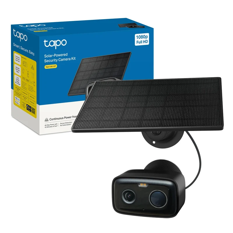 Tapo C401 KIT Telecamera WiFi Esterno 1080P 2MP Batteria con Pannello Solare