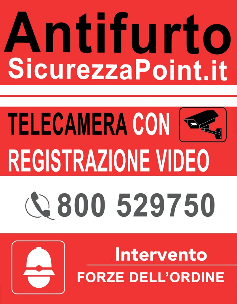 Adesivo deterrente da esterno per antifurto