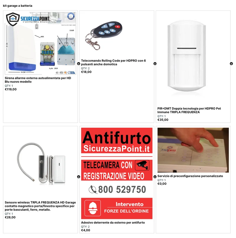 Antifurto garage a batteria senza fili, ideale per box e cantina a BATTERIA
