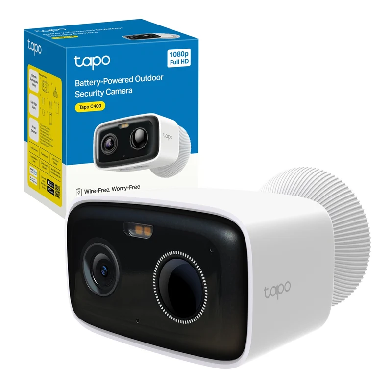 Tapo C400 Telecamera WiFi Esterno FHD 2MP Batteria 5200mAh, 360° PTZ