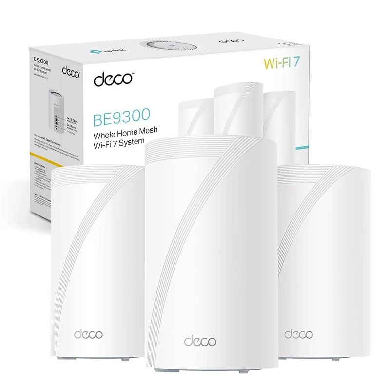 Deco BE65 Pro Sistema Mesh Wi-Fi 7 BE9300Mbps 2 Porte 5Gbps, 3pz