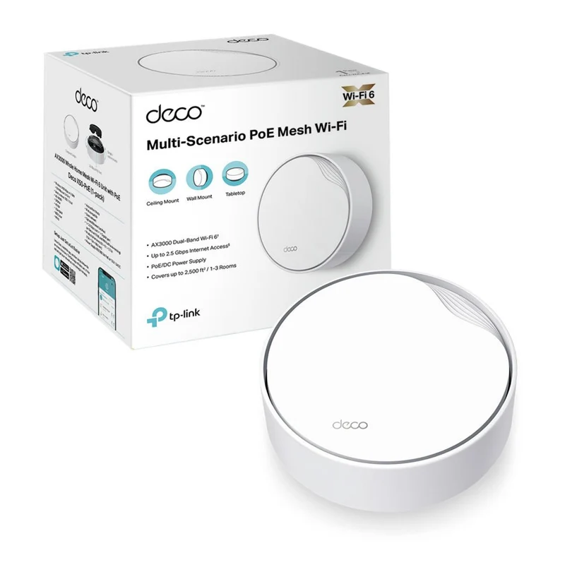 Deco X50-PoE Sistema Mesh Wi-Fi 6 AX3000Mbps, 1pz