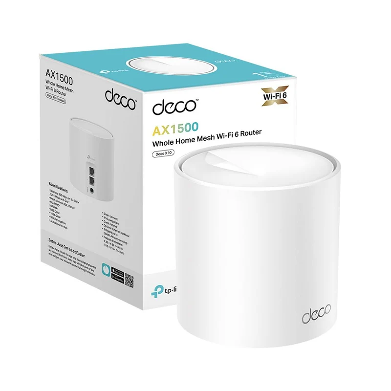 Deco X1500 Sistema Mesh Wi-Fi 6 AX1500Mbps, 1pz
