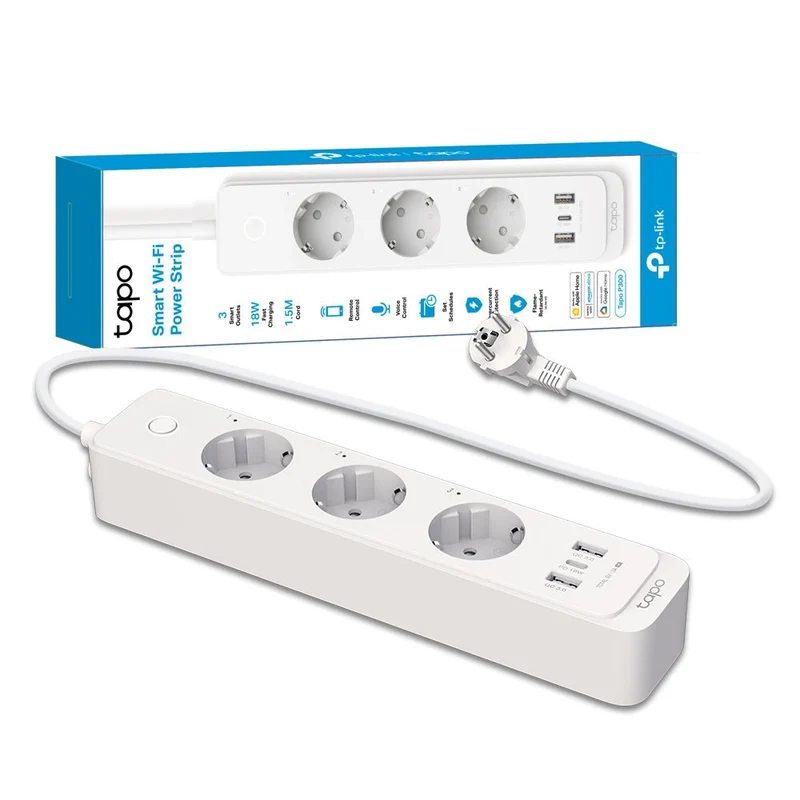 Tapo P300 Ciabatta Smart WiFi 3 Prese Controllo Separato USB 18W Alexa