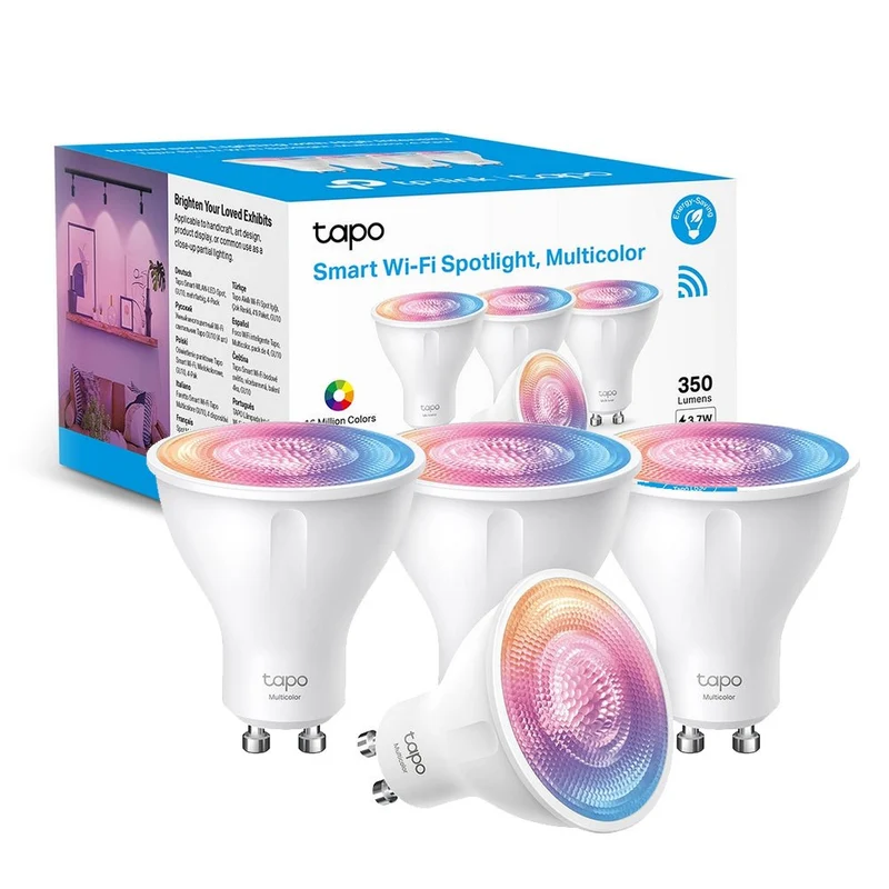 Tapo L630 Faretto LED Smart Wi-Fi Multicolore GU10, Controllo Vocale con Alexa, 4pz