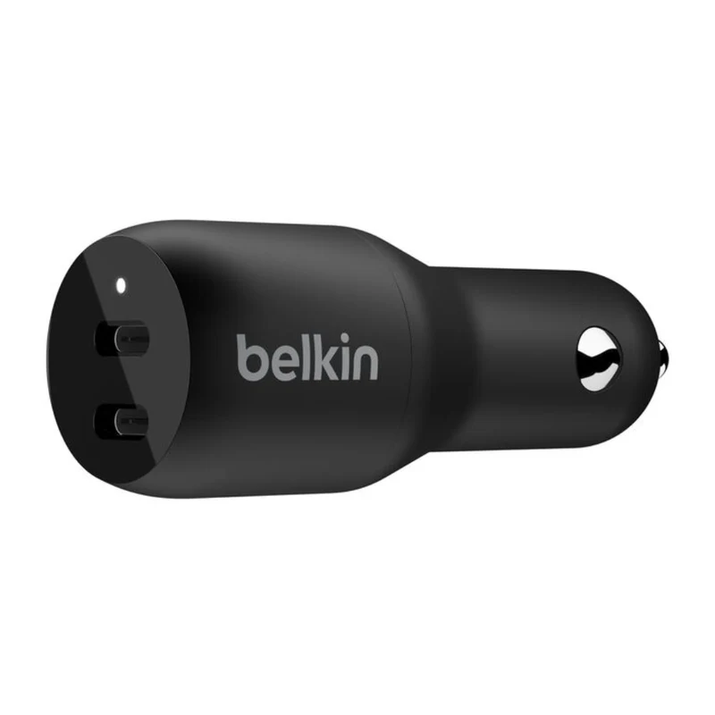 Belkin Cargador para Carro Dual USB-C 36W BoostCharge, CCB002BTBK