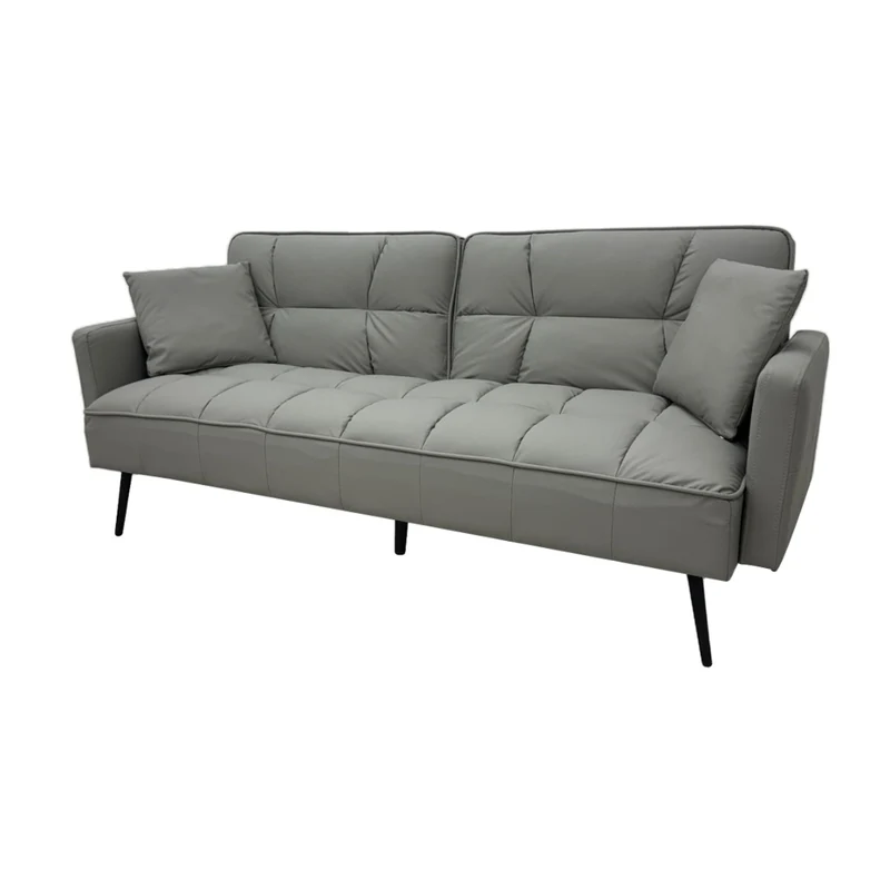 Tokoa Sofá Cama Cuero Sintético con 2 Almohadas 184x78x87.5cm (SA-4378)