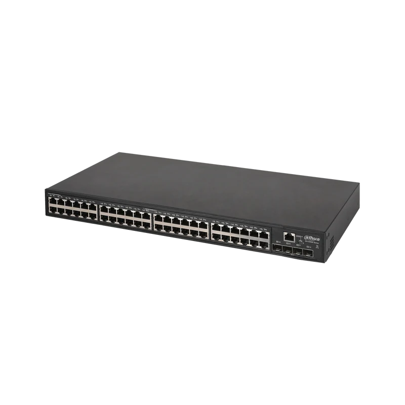 Switch Gigabit gestito a 5500 porte DAHUA S48-4GT52XF-E con 48 porte RJ45 e 4 porte 10G SFP+