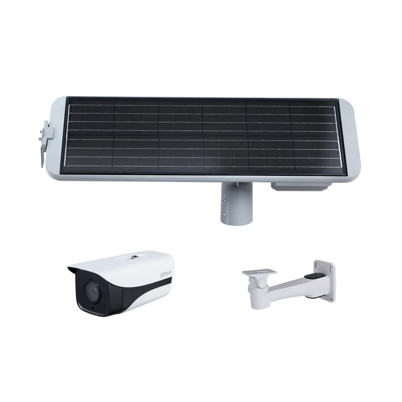 DAHUA KIT/PFM364L-D1/IPC-HFW4230MP-4G-AS-I2/PFB121W Sistema di monitoraggio solare integrato (senza batteria al litio)