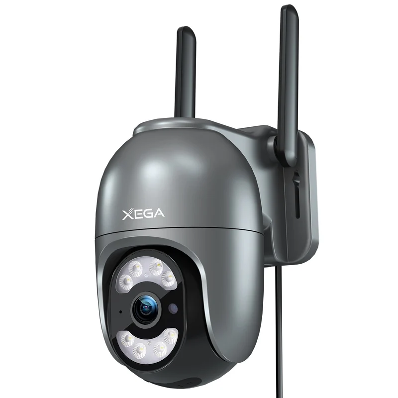 【2° articolo a soli 19,99 €】Xega Telecamera Cablata 4G Esterno Con SIM Registrazione 24/7 Senza WiFi | Tracciamento Automatico, 2K HD, Rotazione 355°/100°, Rilevamento Movimento