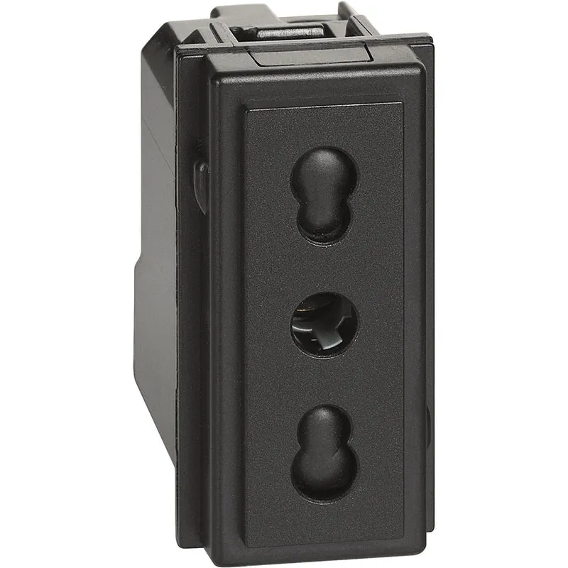 Presa 2P+T 16A Bticino Living Now 1 Modulo Nero/Sabbia/Bianco – K4180