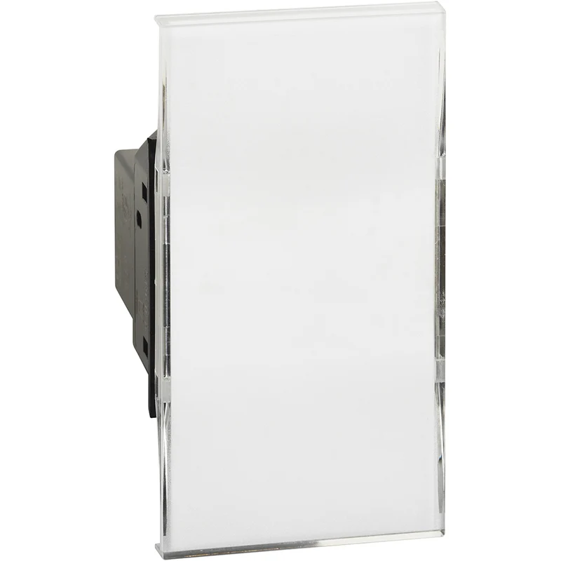 Pulsante con Targa Portanome LED 1P NO 3A Bticino Living Now 2 Moduli – K4040N