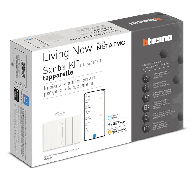 Starter Kit Gestione Luci e Tapparelle Bticino Living Now Netatmo – K2010KIT