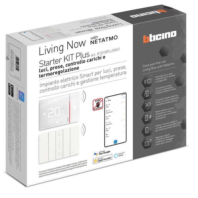 Starter Kit Plus Gestione Luci Energia e Termoregolazione Bticino Living Now – K1010PLUSKIT