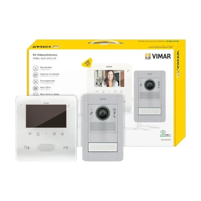 Kit Videocitofonico Monofamiliare 2 Fili Vimar Elvox Tab – K7559G.01