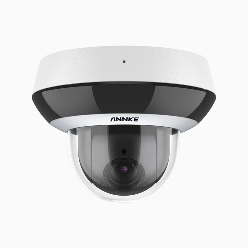 CZ504P - Telecamera Dome PTZ PoE da Esterno 3K, Zoom Ottico 4X, 3072 × 1728 a 30 FPS, Visione Notturna a Colori, Rilevamento di Persone e Veicoli, Audio Bidirezionale, Antivandalo IK10