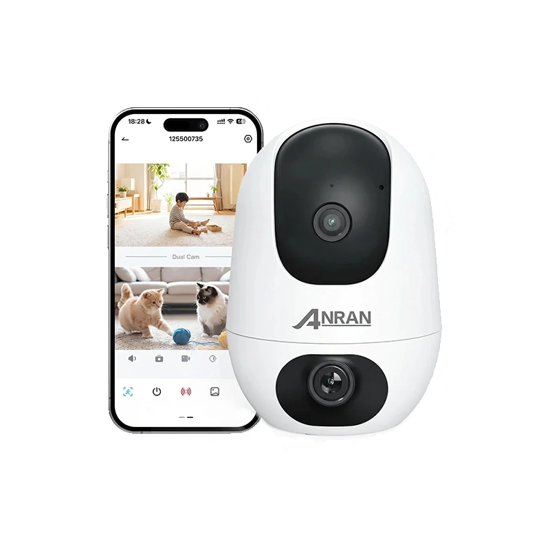 ANRAN 2-in-1 Dual-lens Design 3MP HD Baby Monitor Security Camera