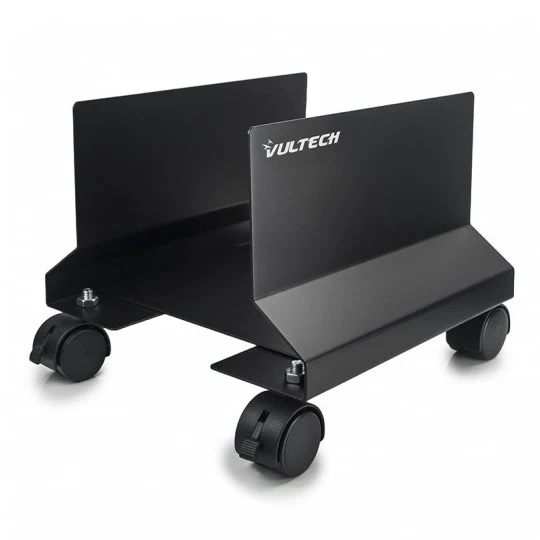 Vultech Carrello 4 Ruote Cp-01 in Alluminio Stand Porta Case Pc Computer 15/28Cm