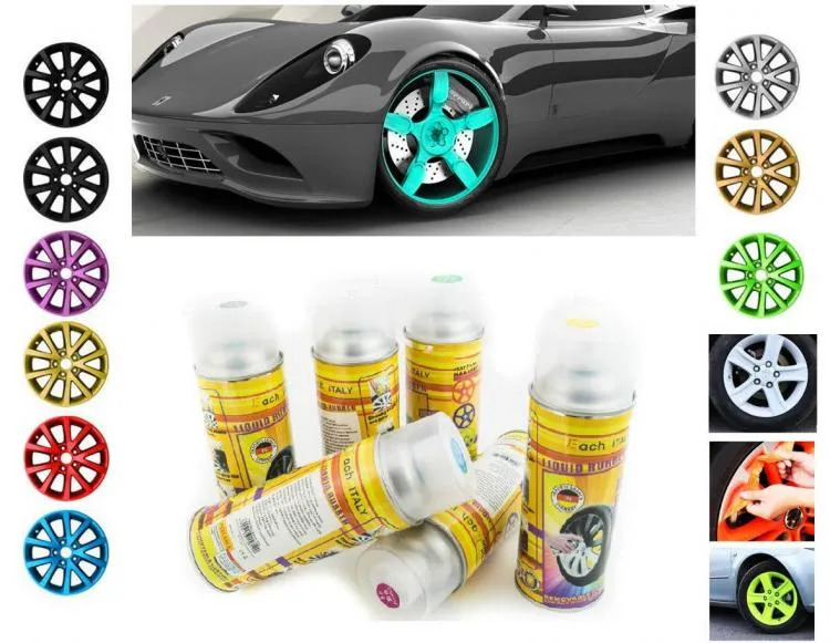 Vernice Removibile Bomboletta Spray 400Ml Pellicola/Wrapping Cerchi Auto (Verde)