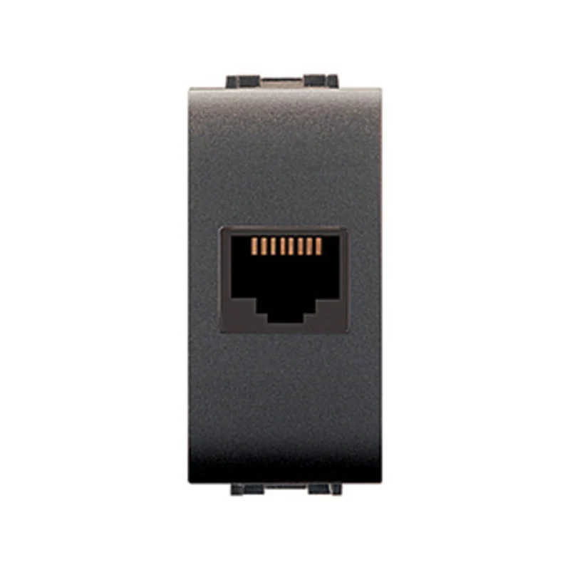 Presa Telefonica RJ45 Plug 8 x 8 Grigio Ant Life 4083 Elettrocanali 6 Pezzi