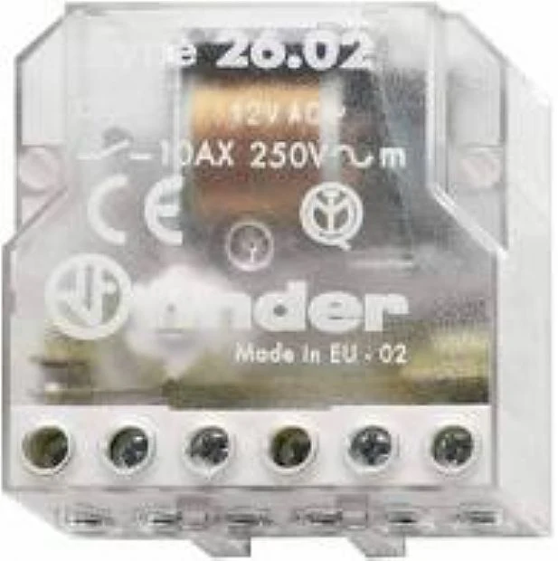 Relè ad Impulsi 12V 2NO da Pannello Finder – 26.02