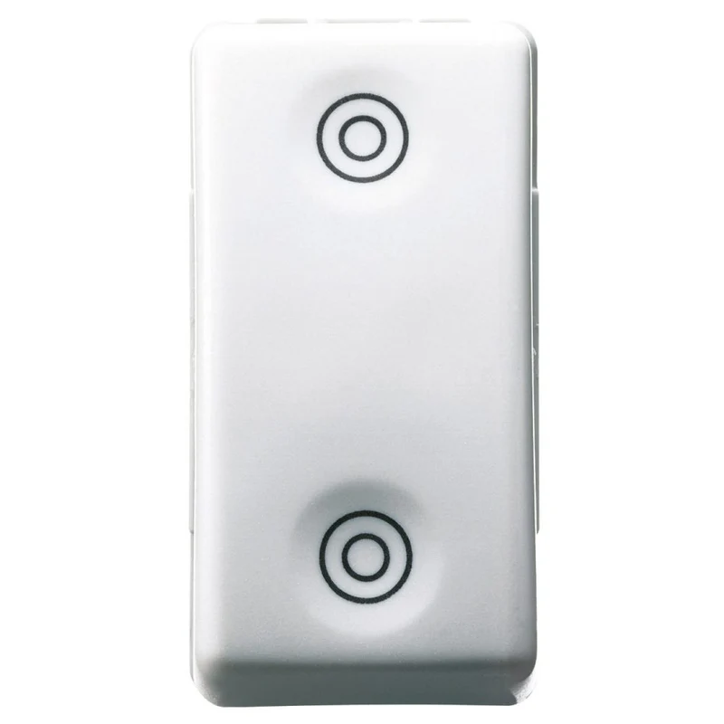Pulsante Unipolare con Interblocco e Simbolo Doppi Cerchi Gewiss System White 250V NA+NA 10A – GW20520