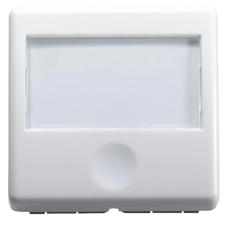 Pulsante con Targa Portanome Illuminabile Gewiss System White 250V NA 10A 2 Moduli – GW20591