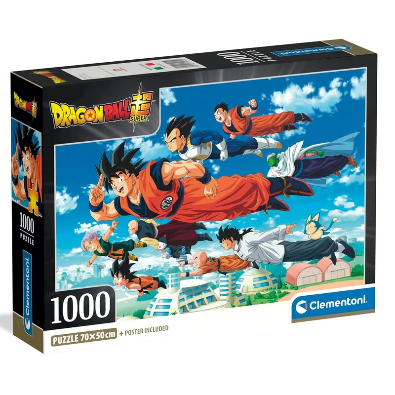 Clementoni Puzzle Dragon Ball Super In the Sky 1000 Pezzi Puzzle Adulti + Poster Incluso