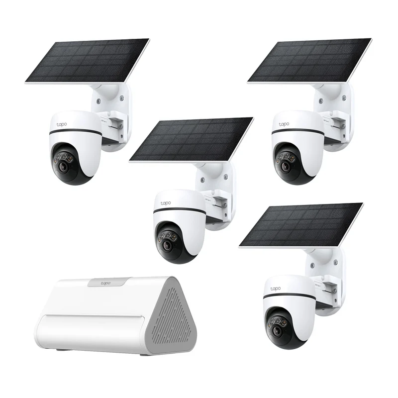 Tapo Solar Pan/Tilt 4-Camera Security System