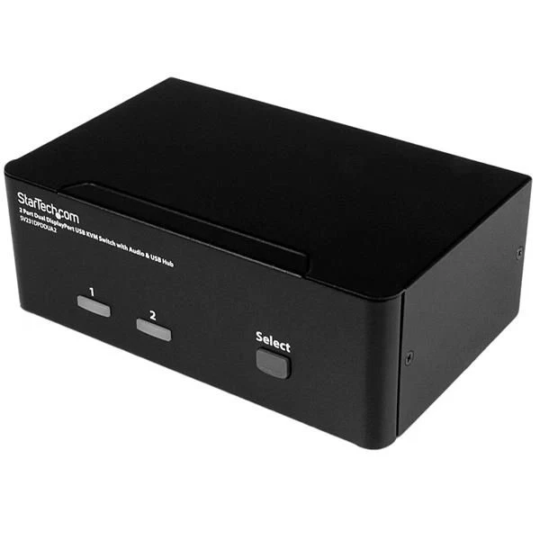 Startech.com switch kvm a 2 porte displayport per doppio monitor - 4k 60hz - SV231DPDDUA2