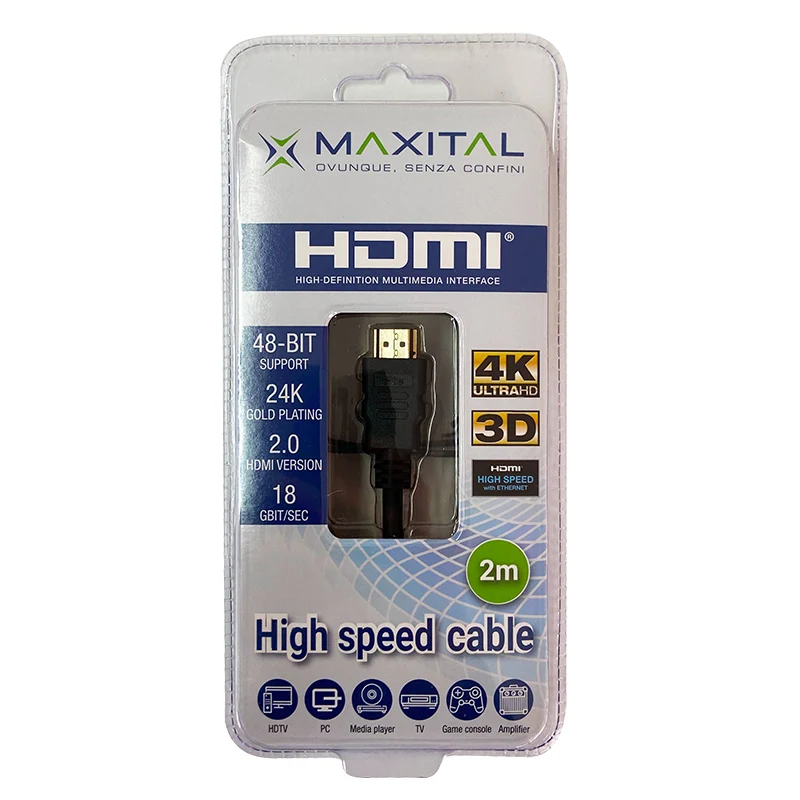 Cavo HDMI 2.0 High Speed 4K 5m FTE – HDMI514
