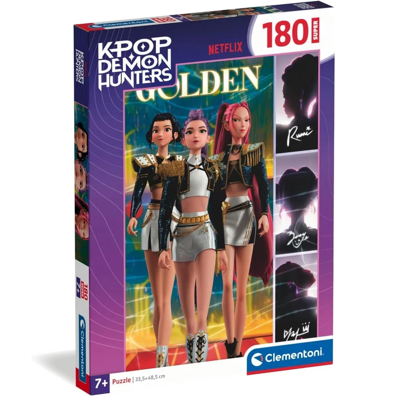 Clementoni Puzzle KPop Demon Hunters Huntrix Golden 180 Pezzi Puzzle Adulti