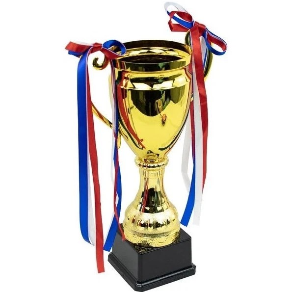 Trofeo Sportivo Oro (Coppa) 42 cm in Resina Dorata idea Regalo per Premiazioni Tornei Calcio, Sport, Tennis, Basket, Padel, Tifosi ecc
