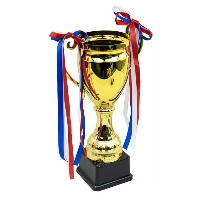 Trofeo Sportivo Oro (Coppa) 37 cm in Resina Dorata idea Regalo per Premiazioni Tornei Calcio, Sport, Tennis, Basket, Padel, Tifosi ecc