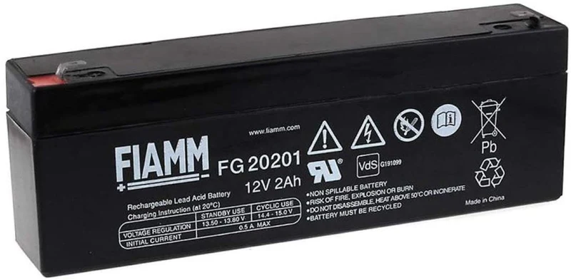 Batteria al Piombo Fiamm 12V 2Ah 178x35x60 mm – FG20201