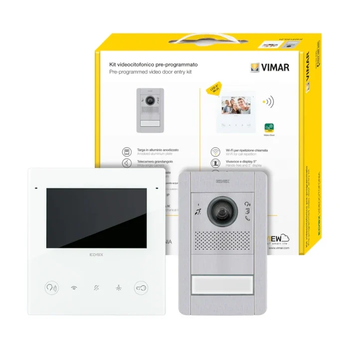 Kit Videocitofonico Mono/Bifamiliare 2 Fili Vimar Elvox Plus – K40515G.01