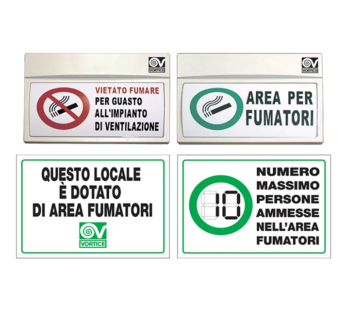 Kit Cartelli Luminosi Area Fumatori Vortice – 13036