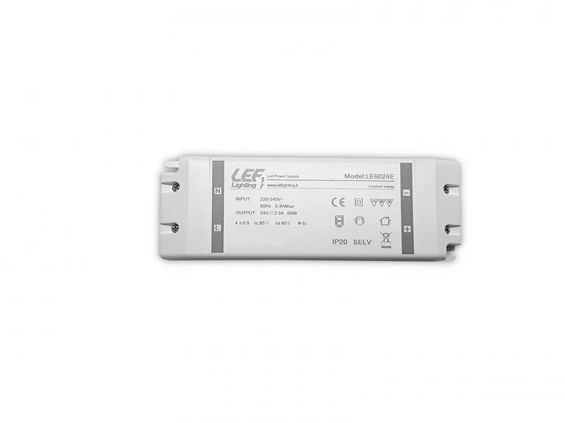 Alimentatore LED Tensione Costante LEF 60W 24VDC IP20 ON/OFF – LE6024E