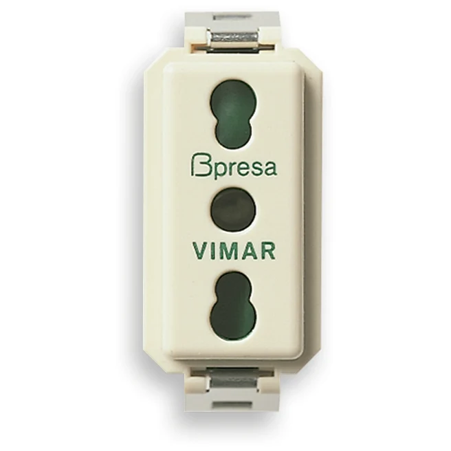Bipresa Vimar Sicury 2P+T 16A 250V Serie 8000 – 08145
