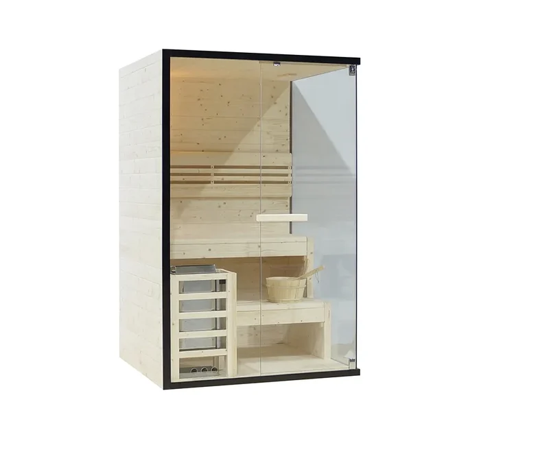 Sauna finlandese da interno 2 persone 120x120cm h190 in legno di abete | Kivi