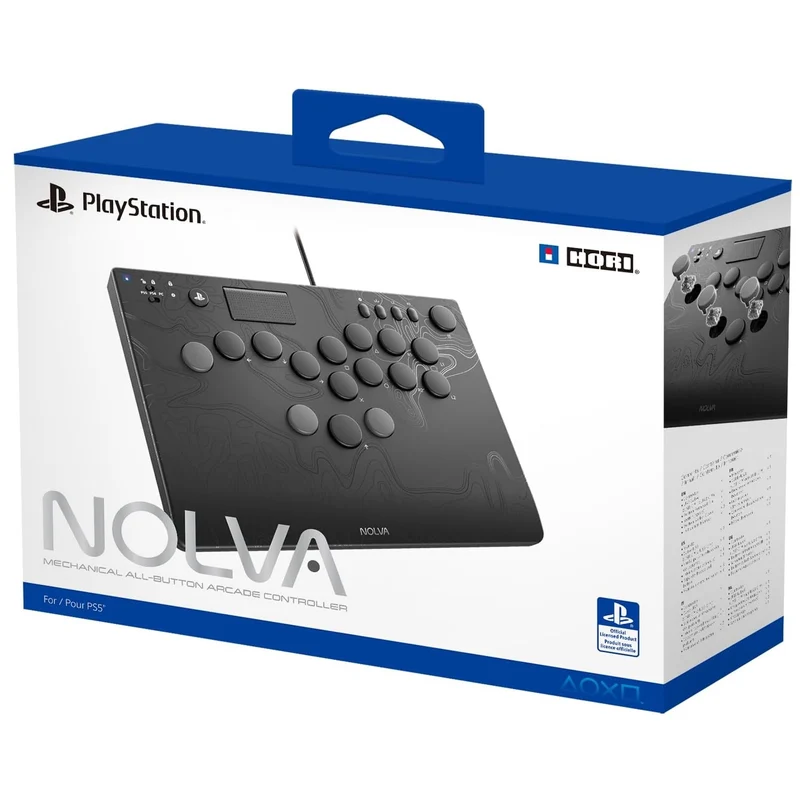 HORI NOLVA Controller Arcade Meccanico All-Button per PlayStation 5, PlayStation 4 e PC – Licenza Ufficiale Sony