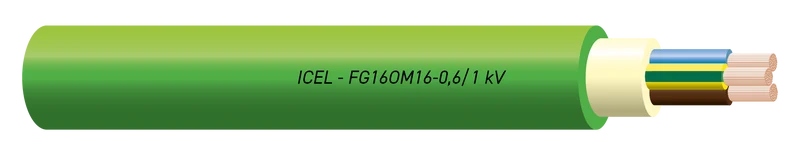 Cavo Multipolare Icel FG16OM16 Verde in Gomma G16 senza Alogeni