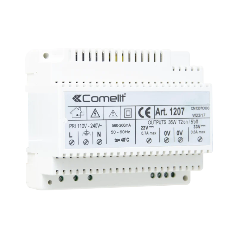 Alimentatore Comelit per Kit SimpleBus a Doppia Uscita 33/20VCC – 1207