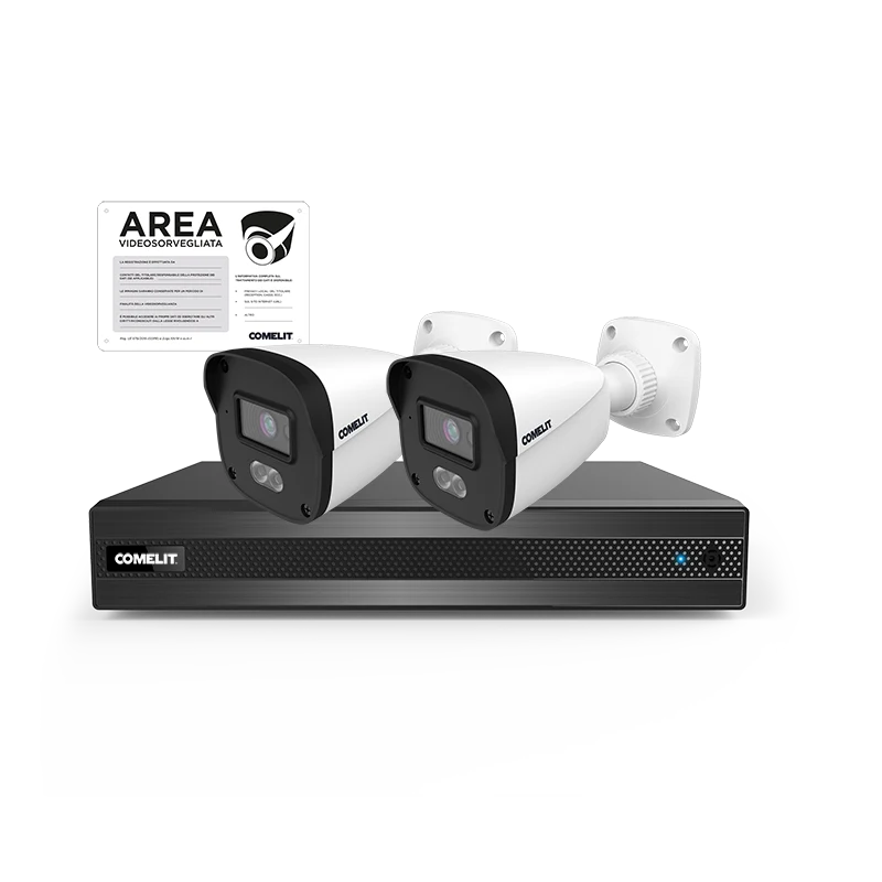 Kit Videosorveglianza IP NVR 4 Canali con 2 Telecamere Comelit – IPKIT004N05PB
