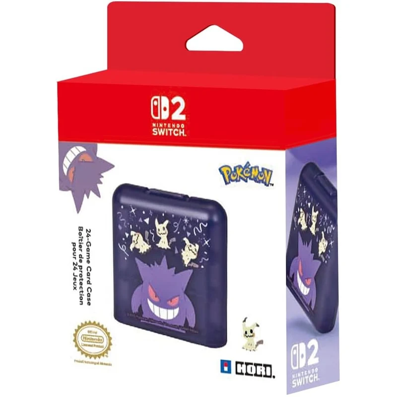 HORI Custodia 24 Game Card Case Nintendo Switch 2 Pokemon (Gengar e Mimikyu)