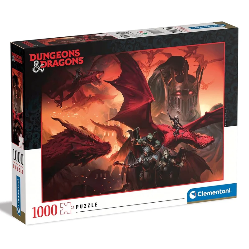 Clementoni- Puzzle Dungeons & Dragons L'ombra della Regina dei Draghi - 1000 Pezzi