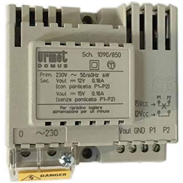 Alimentatore Urmet 12-15Vcc 0,18A 5 VA – 1090/850
