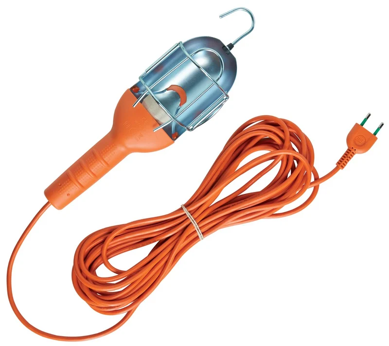 Lampada Portatile con Prolunga 10m e Gabbia Fanton Aladin Arancione – 61080