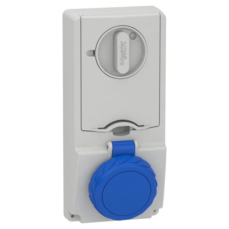 Presa da Incasso Interbloccata con Fusibile Schneider Unika IP65 16A 220V 2P+T – 82181
